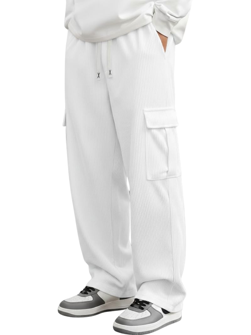 Samfor Pant for Men Casual Feel Cargo Joggers for Men – Loose Fit Utility Pants with 5 Pockets | Durable Outdoor & Hiking Trousers for man