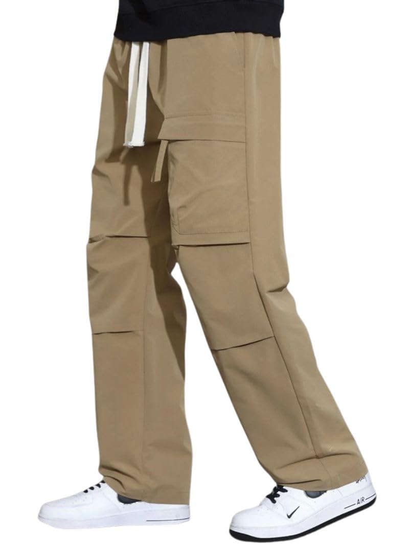 GRECIILOOKS Men’s Cargo Pants | Multi Pocket Cotton Cargo Joggers for Men | Loose Fit Stylish Pant with Pockets | Casual Baggy Trousers & Streetwear Lower