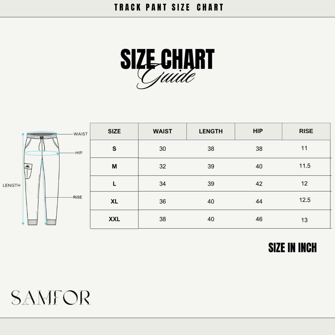 Samfor Mid-Rise Stretchable Joggers in Premium Polycotton Comfort Blend for Street and Lounge Wear - Korean Style Baggy Track Pants for Men
