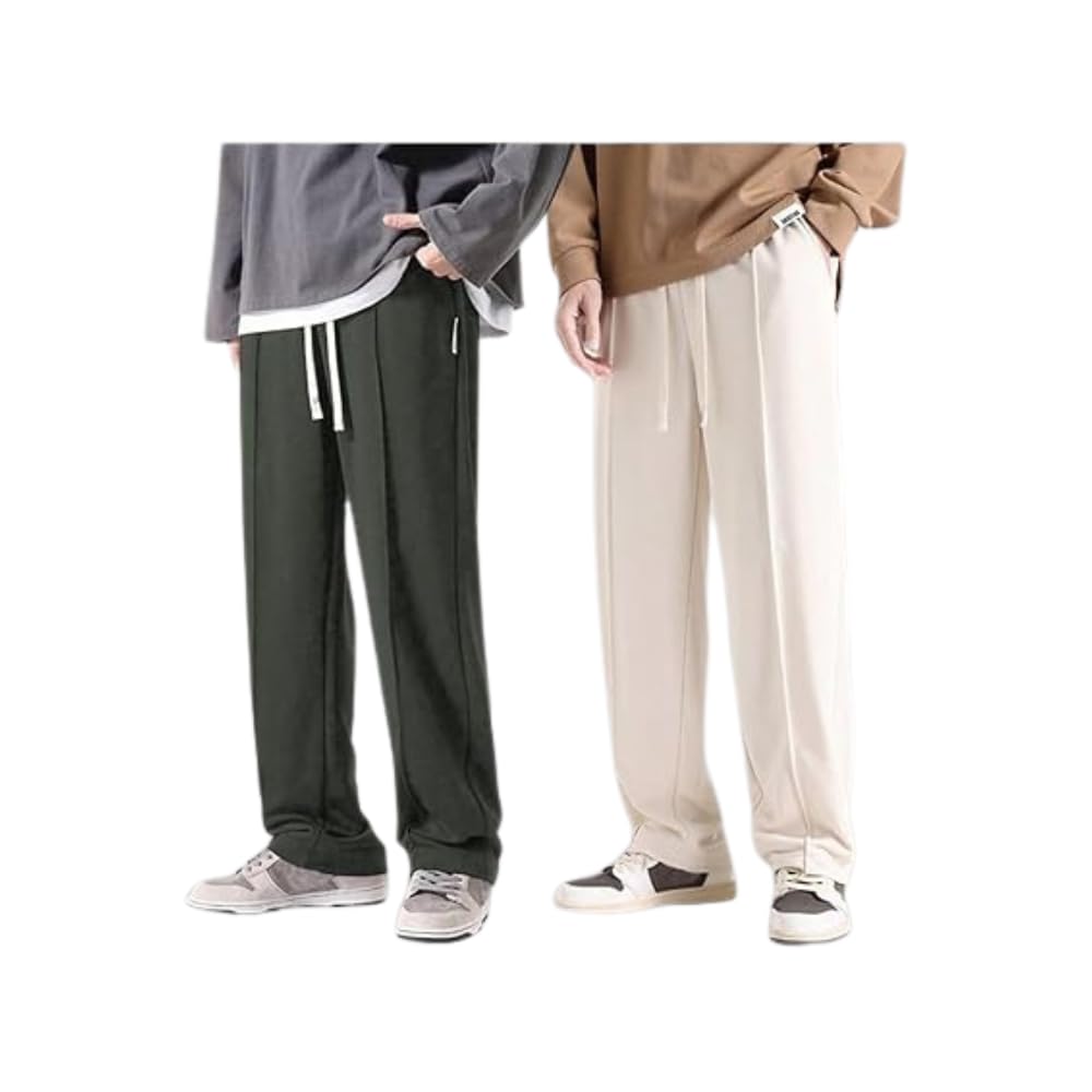 GRECIILOOKS Men's Lycra Cargo Track Pants – Loose Fit Joggers for Men | Korean Style Travel & Lounge Wear with Pockets (Available in Plus Size)