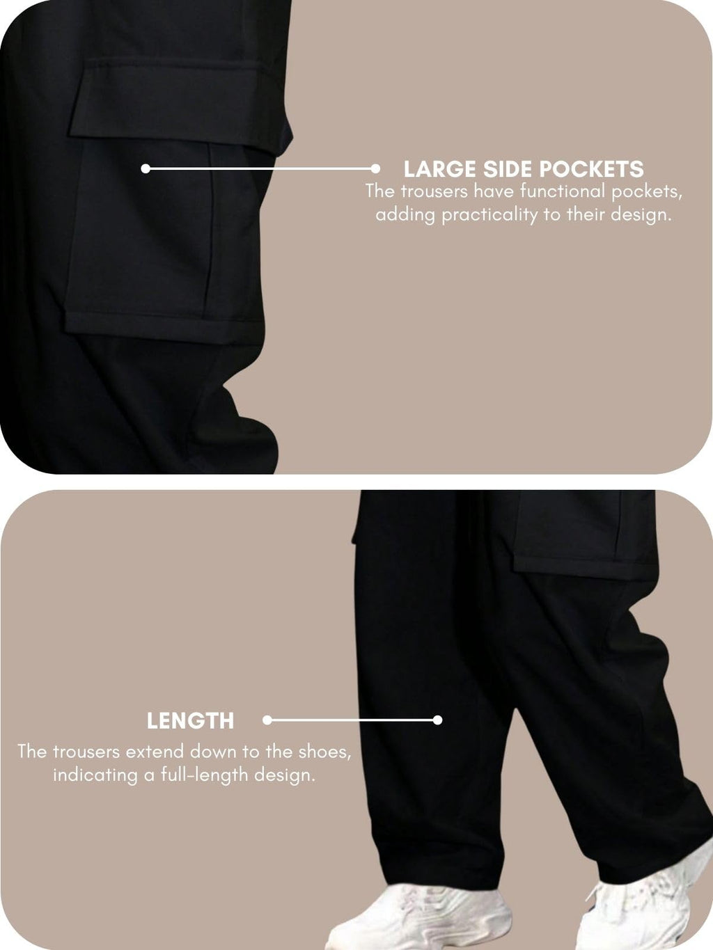 GRECIILOOKS Men's Regular Fit Low Rise Polycotton Cargos | Cargo Track Pant | Loose Fit | Regular Trouser (Available in Plus Size)