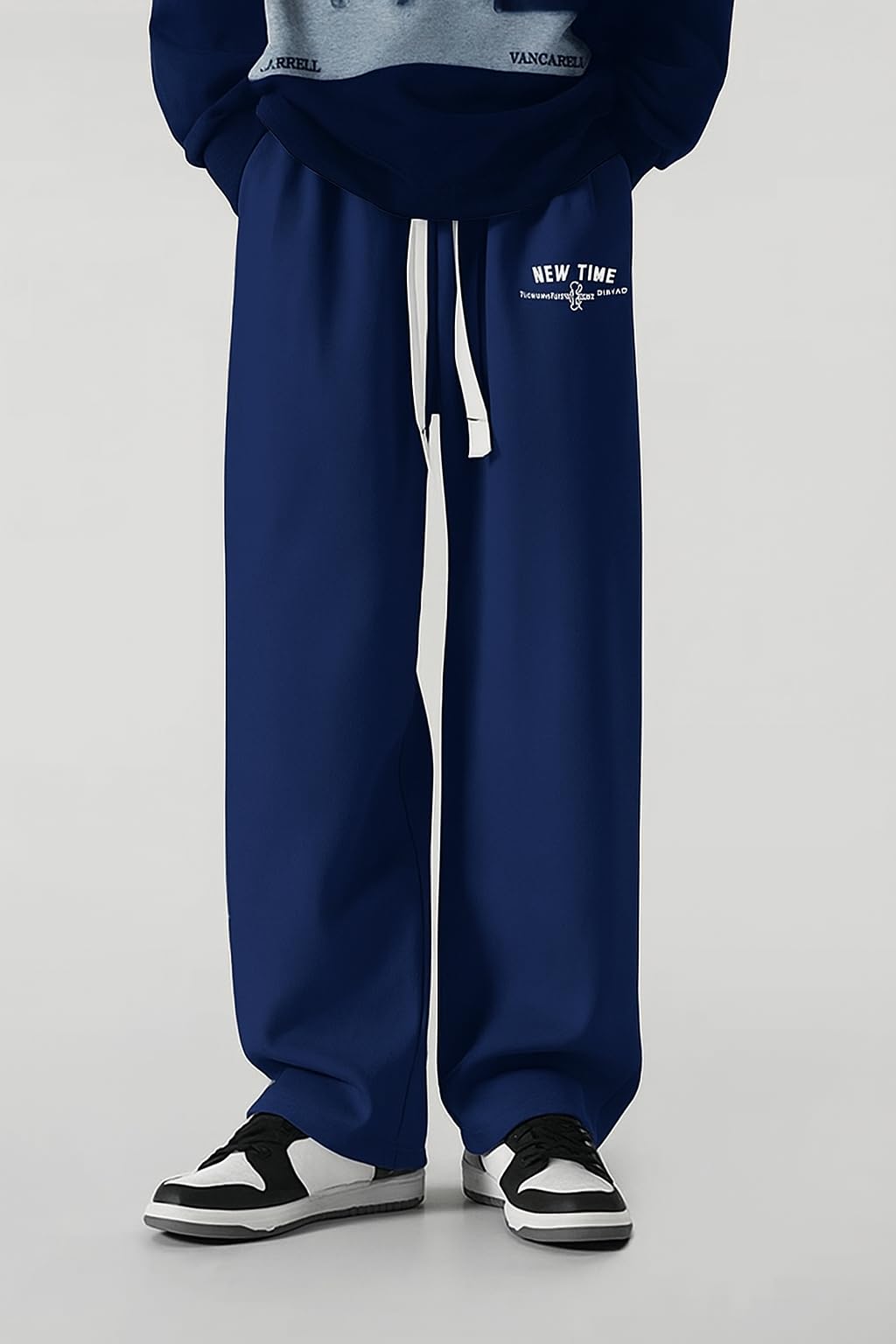 Samfor Mid-Rise Stretchable Joggers in Premium Polycotton Comfort Blend for Street and Lounge Wear - Korean Style Baggy Track Pants for Men