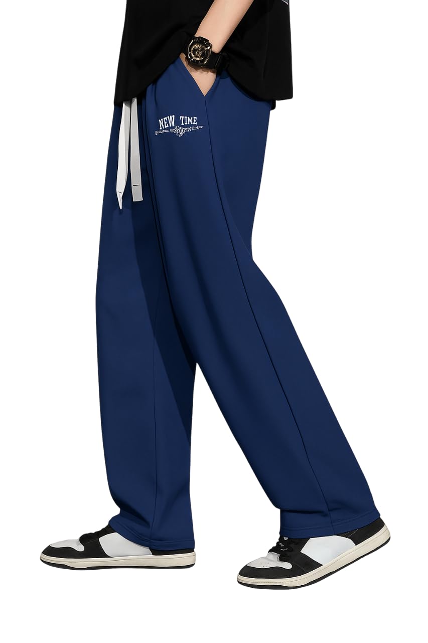Samfor Mid-Rise Stretchable Joggers in Premium Polycotton Comfort Blend for Street and Lounge Wear - Korean Style Baggy Track Pants for Men