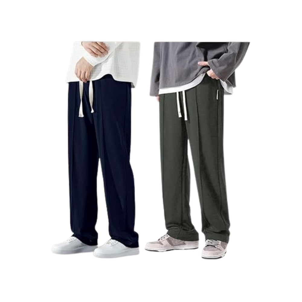 GRECIILOOKS Men's Lycra Cargo Track Pants – Loose Fit Joggers for Men | Korean Style Travel & Lounge Wear with Pockets (Available in Plus Size)