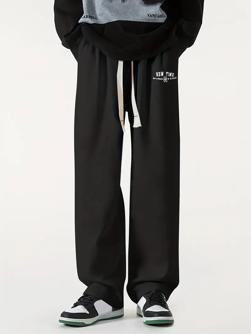 Samfor Mid-Rise Stretchable Joggers in Premium Polycotton Comfort Blend for Street and Lounge Wear - Korean Style Baggy Track Pants for Men