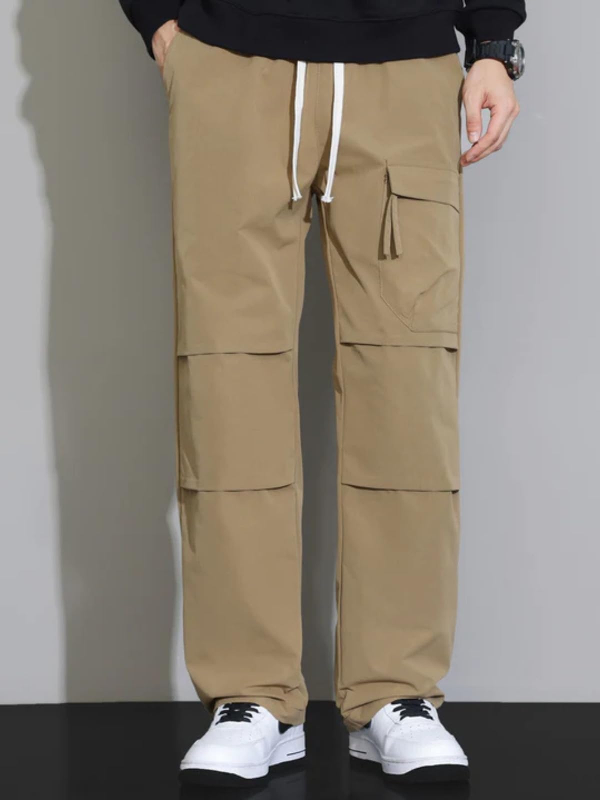 GRECIILOOKS Men’s Cargo Pants | Multi Pocket Cotton Cargo Joggers for Men | Loose Fit Stylish Pant with Pockets | Casual Baggy Trousers & Streetwear Lower