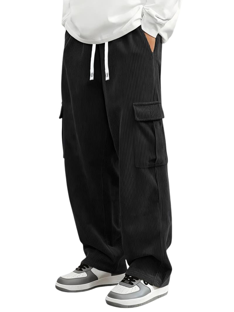 Samfor Pant for Men Casual Feel Cargo Joggers for Men – Loose Fit Utility Pants with 5 Pockets | Durable Outdoor & Hiking Trousers for man