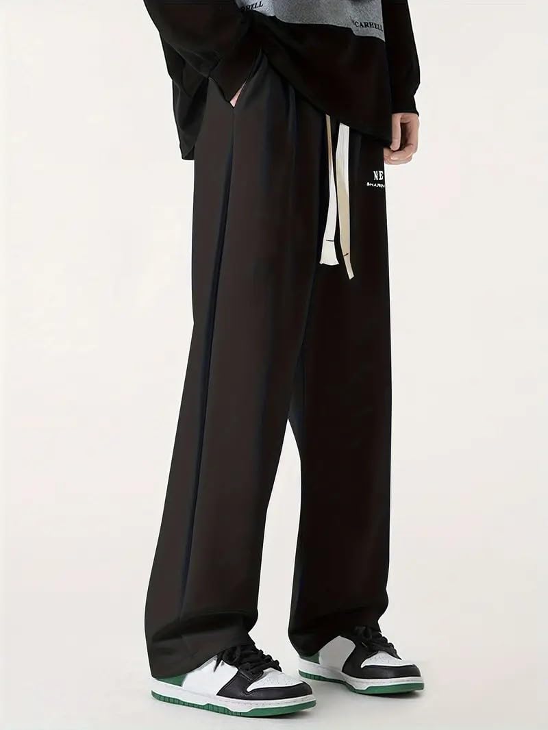 Samfor Mid-Rise Stretchable Joggers in Premium Polycotton Comfort Blend for Street and Lounge Wear - Korean Style Baggy Track Pants for Men