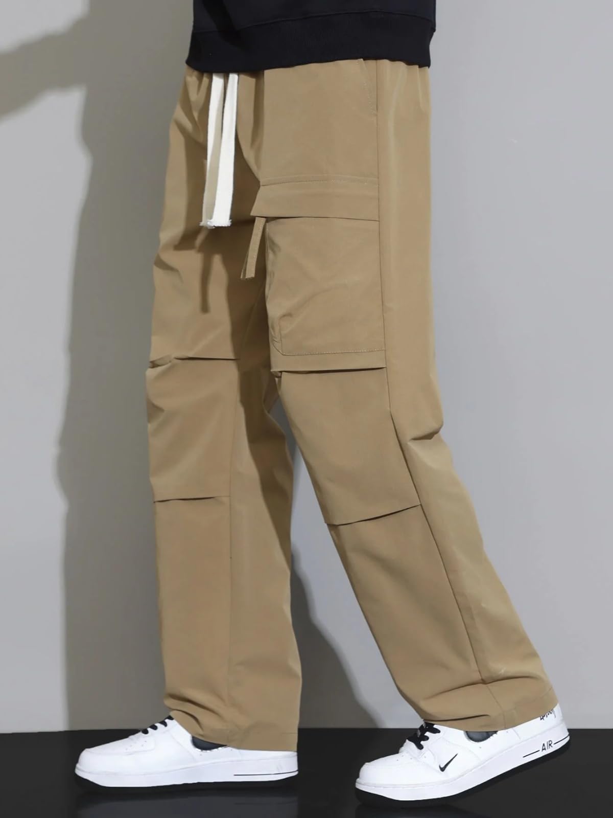 GRECIILOOKS Men’s Cargo Pants | Multi Pocket Cotton Cargo Joggers for Men | Loose Fit Stylish Pant with Pockets | Casual Baggy Trousers & Streetwear Lower