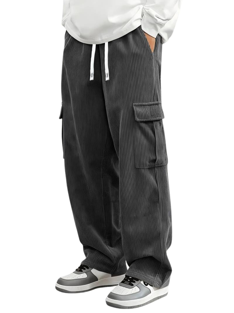 Samfor Pant for Men Casual Feel Cargo Joggers for Men – Loose Fit Utility Pants with 5 Pockets | Durable Outdoor & Hiking Trousers for man