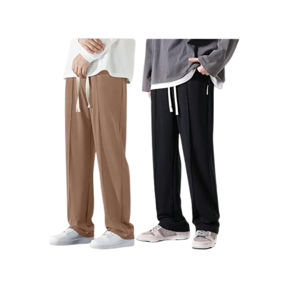 GRECIILOOKS Men's Lycra Cargo Track Pants – Loose Fit Joggers for Men | Korean Style Travel & Lounge Wear with Pockets (Available in Plus Size)