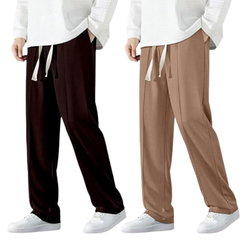 GRECIILOOKS Men's Lycra Cargo Track Pants – Loose Fit Joggers for Men | Korean Style Travel & Lounge Wear with Pockets (Available in Plus Size)