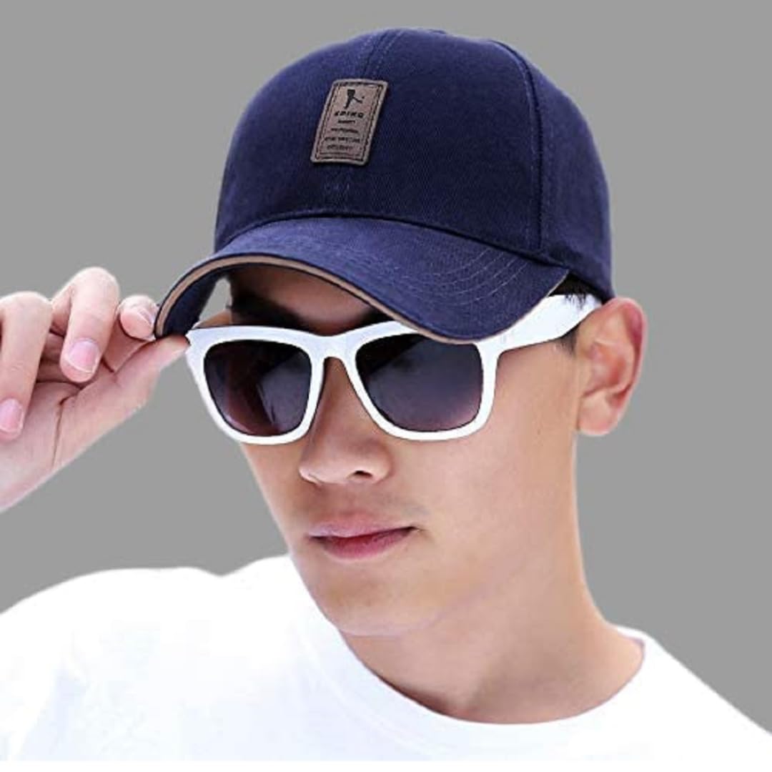 Combo 3 @2 Cap for Men Women Topi Unisex Head Branded Boy's Girl's Caps Adjustable Strap Summer Sports Cricket Gym Dance Cotton Free Size