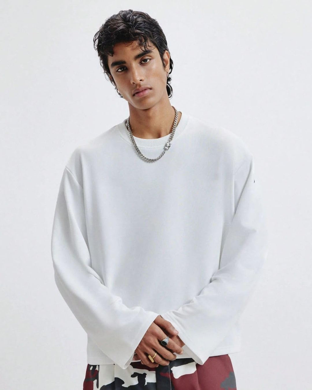 Long Sleeve Solid Oversized Tshirt | Breathable Winter Layering Essential | Soft Cotton Relaxed fit