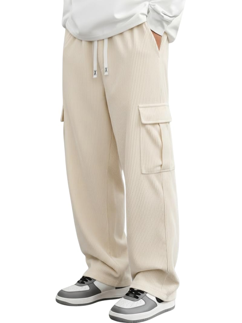 Samfor Pant for Men Casual Feel Cargo Joggers for Men – Loose Fit Utility Pants with 5 Pockets | Durable Outdoor & Hiking Trousers for man