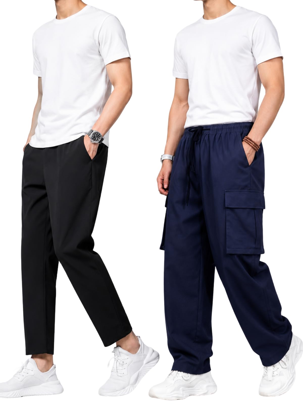 GRECIILOOKS Men's Regular Fit Low Rise Polycotton Cargos | Cargo Track Pant | Loose Fit | Regular Trouser (Available in Plus Size)