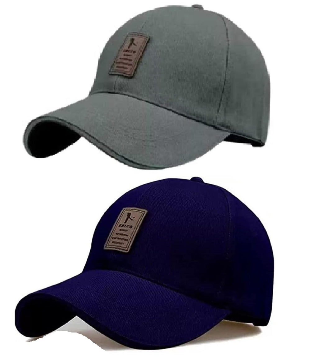 Combo 3 @2 Cap for Men Women Topi Unisex Head Branded Boy's Girl's Caps Adjustable Strap Summer Sports Cricket Gym Dance Cotton Free Size