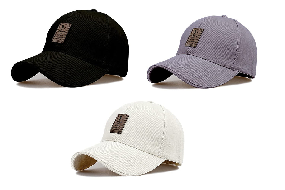 Combo 3 @2 Cap for Men Women Topi Unisex Head Branded Boy's Girl's Caps Adjustable Strap Summer Sports Cricket Gym Dance Cotton Free Size