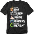 Popfunk Anime Gaming List T-Shirt – Funny Otaku Gamer Humor Tee, Unisex