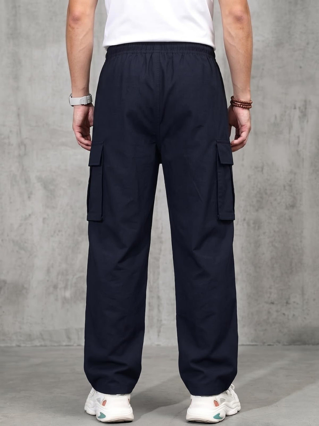 GRECIILOOKS Men's Regular Fit Low Rise Polycotton Cargos | Cargo Track Pant | Loose Fit | Regular Trouser (Available in Plus Size)