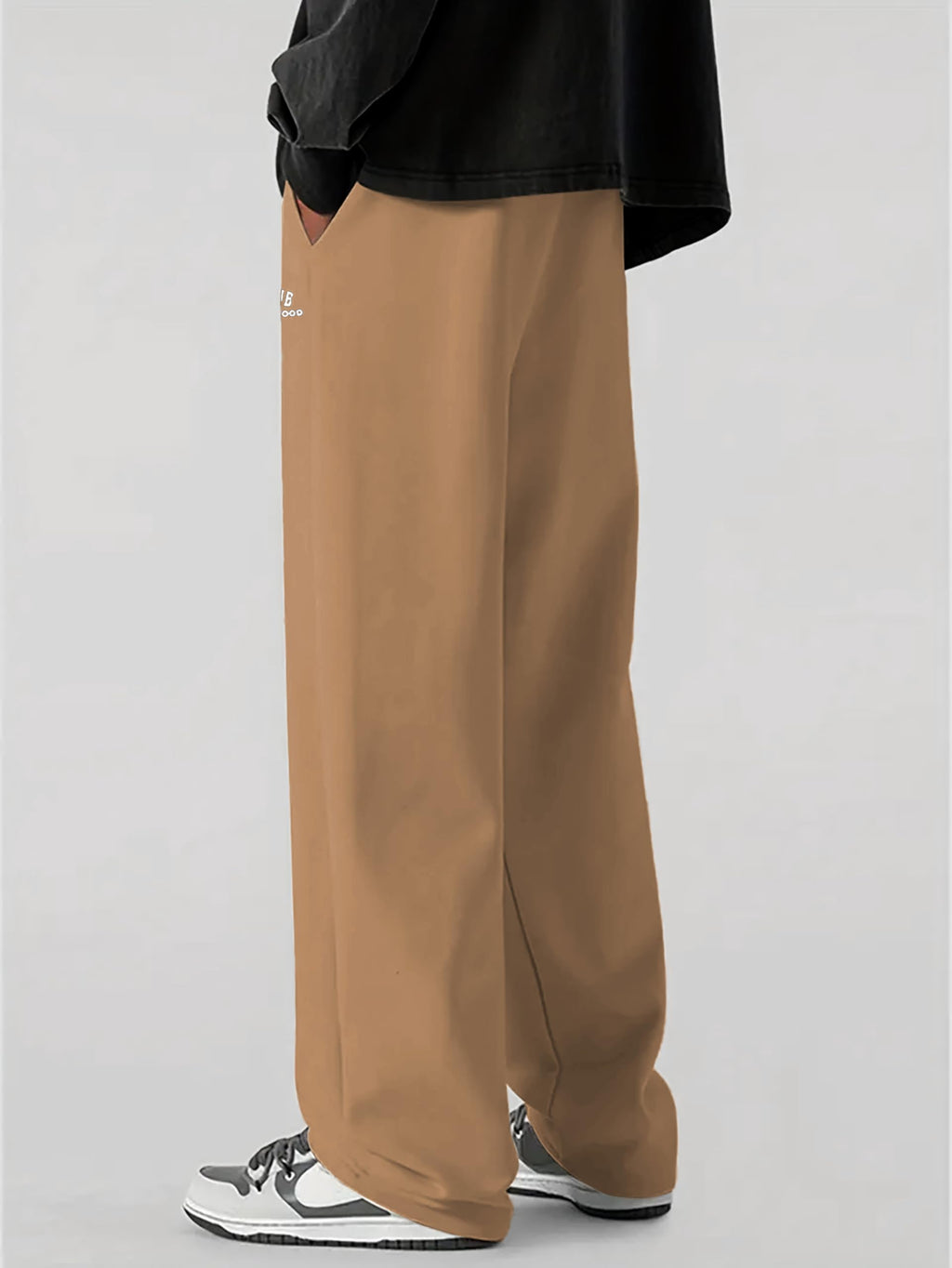 Samfor Mid-Rise Stretchable Joggers in Premium Polycotton Comfort Blend for Street and Lounge Wear - Korean Style Baggy Track Pants for Men