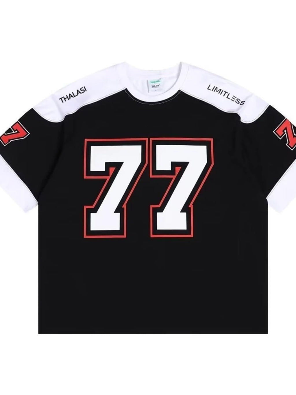 THALASI Men Cotton Jersey Aesthetic Oversized T shirts for Men | Sports Jerseys T-shirts & Half Sleeve Round Neck Printed Tshirt for Mens - Down Shoulder Loose & Baggy Fit Korean T shirt for Man & Boy