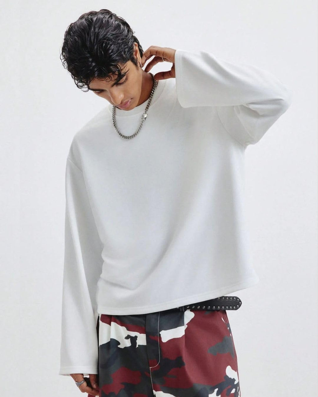 Long Sleeve Solid Oversized Tshirt | Breathable Winter Layering Essential | Soft Cotton Relaxed fit