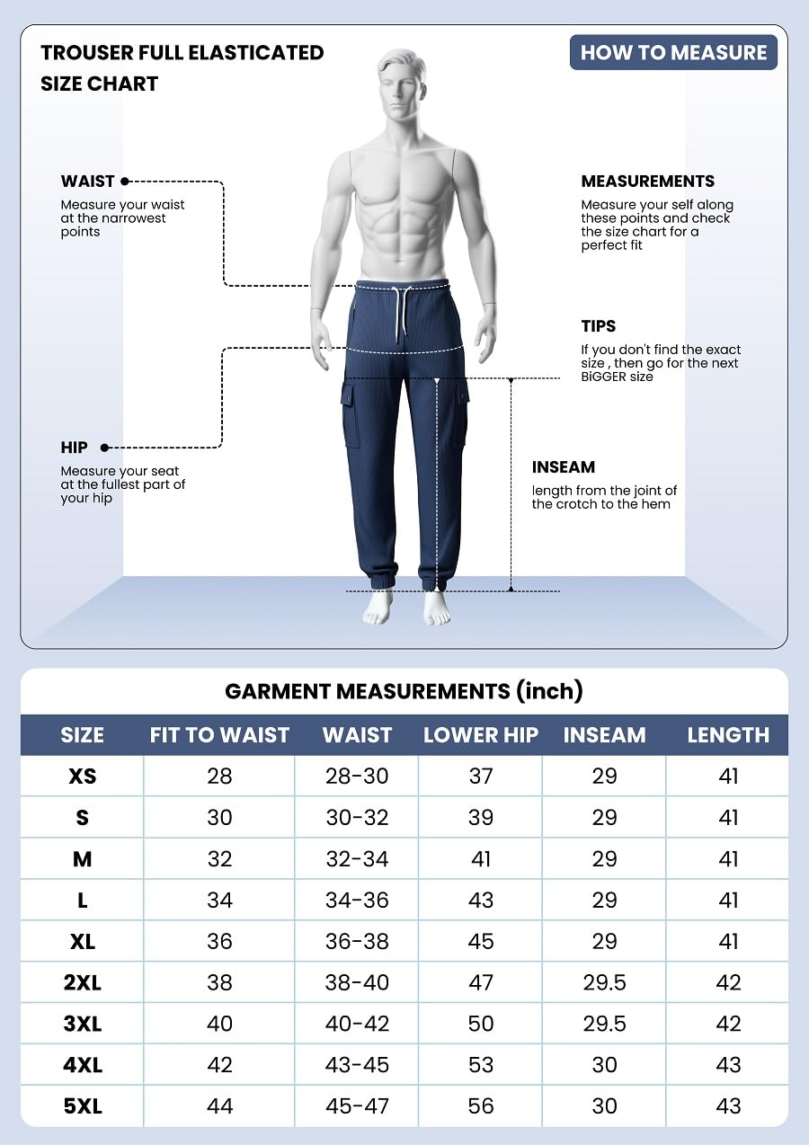 GRECIILOOKS Men's Regular Fit Low Rise Polycotton Cargos | Cargo Track Pant | Loose Fit | Regular Trouser (Available in Plus Size)
