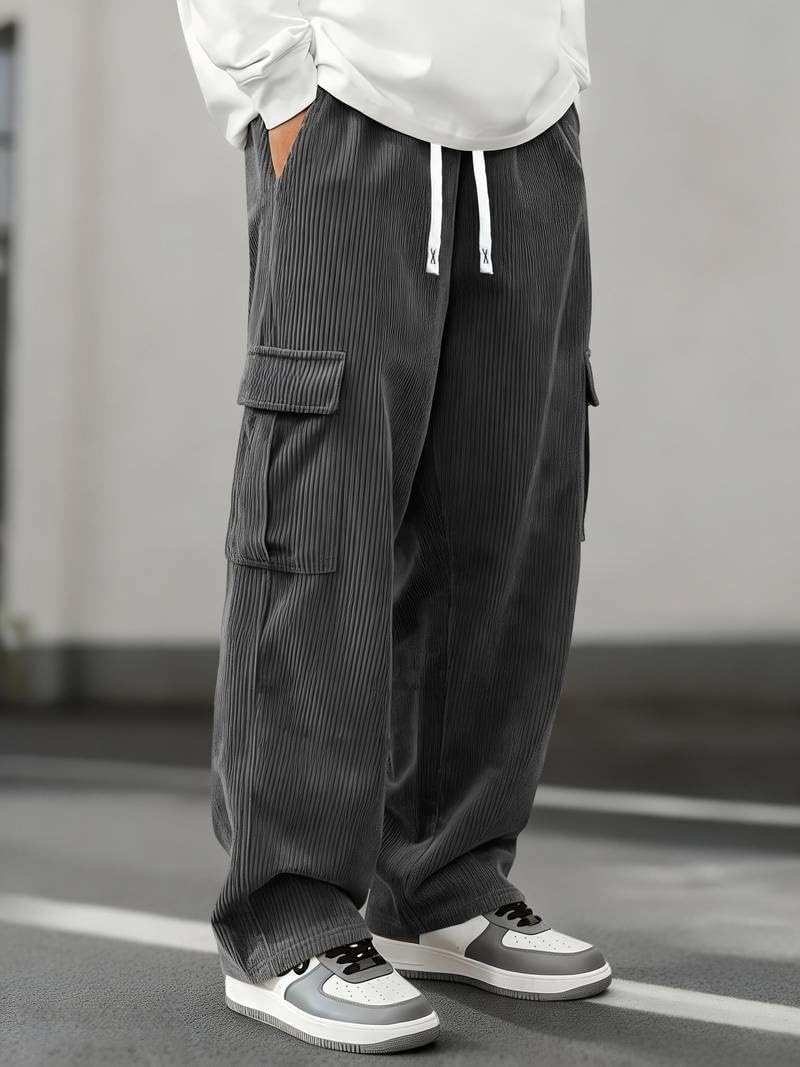 Samfor Pant for Men Casual Feel Cargo Joggers for Men – Loose Fit Utility Pants with 5 Pockets | Durable Outdoor & Hiking Trousers for man