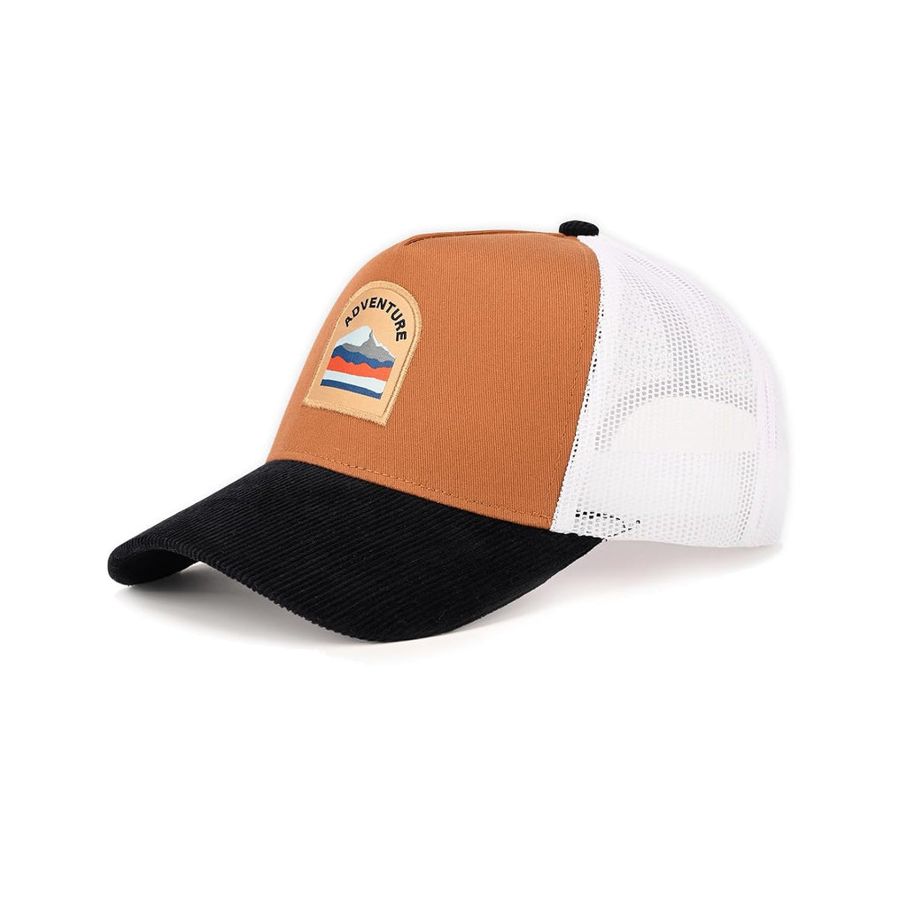 Feathers Cotton Cap for Men & Women | Adjustable Unisex Trucker Hat | Cotton Twill Front & Mesh Back | Styles Caps for Men | Breathable Outdoor Running, Gym & Travel Hats