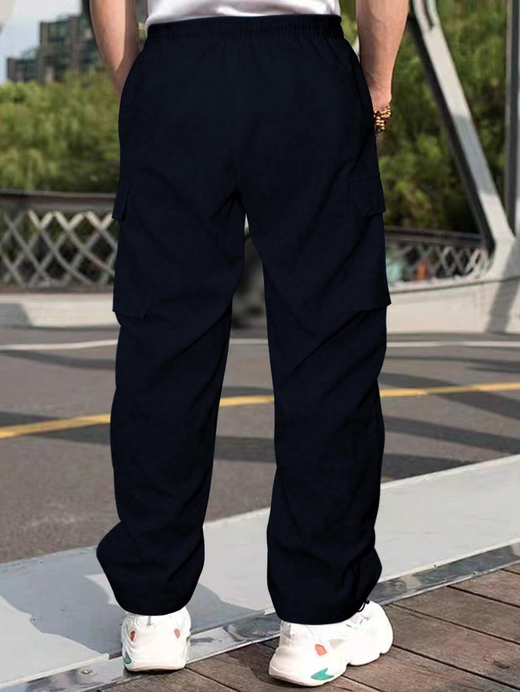 GRECIILOOKS Men's Regular Fit Low Rise Polycotton Cargos | Cargo Track Pant | Loose Fit | Regular Trouser (Available in Plus Size)