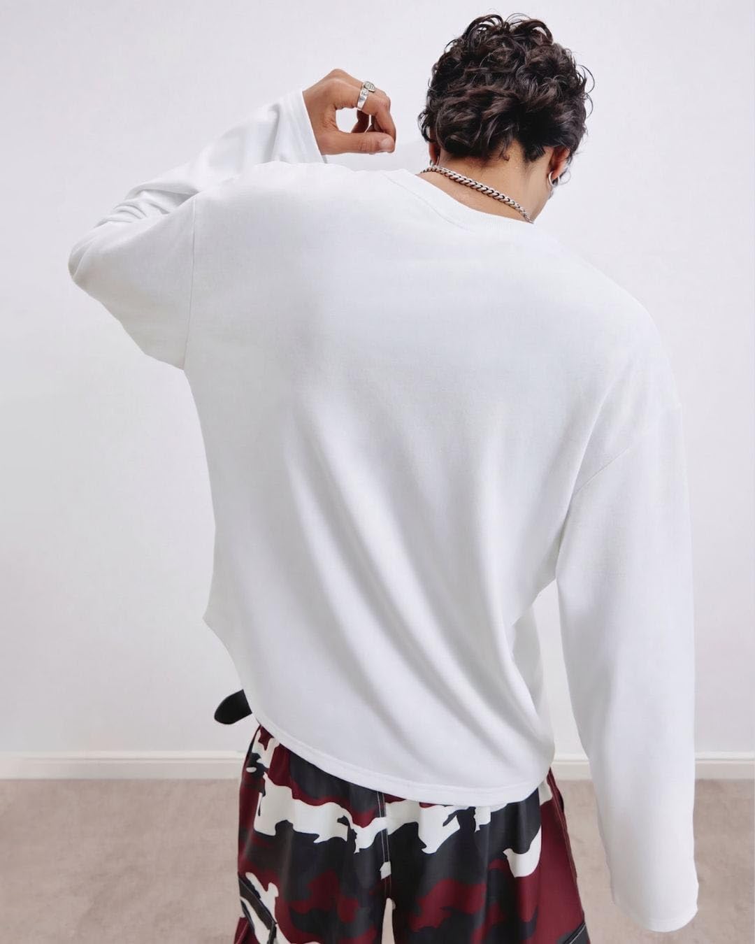 Long Sleeve Solid Oversized Tshirt | Breathable Winter Layering Essential | Soft Cotton Relaxed fit