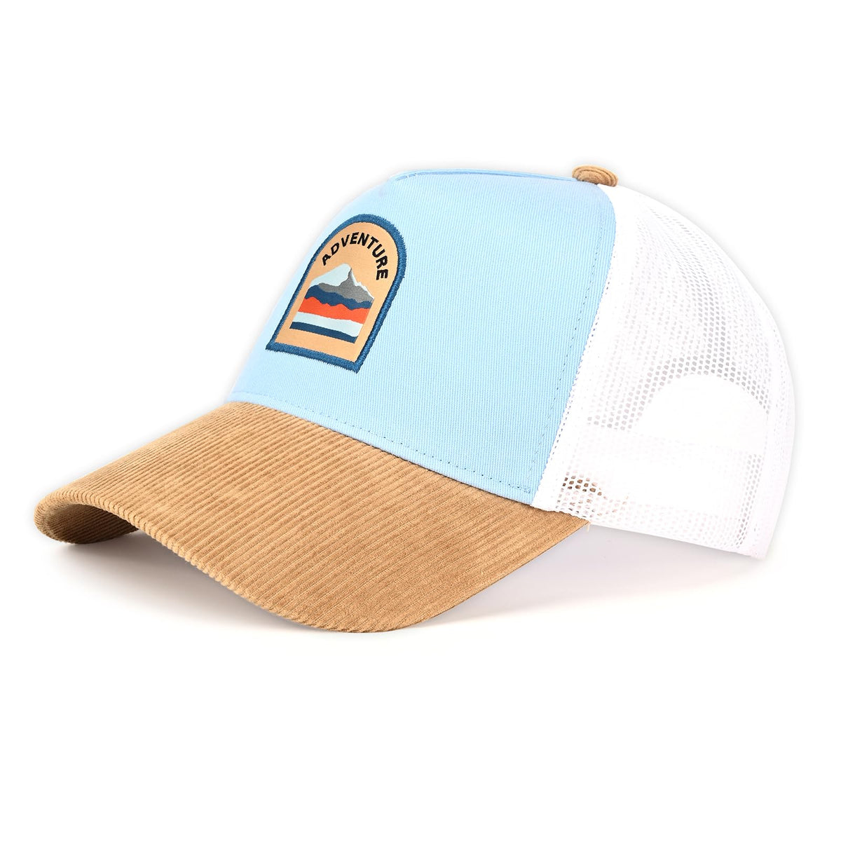 Feathers Cotton Cap for Men & Women | Adjustable Unisex Trucker Hat | Cotton Twill Front & Mesh Back | Styles Caps for Men | Breathable Outdoor Running, Gym & Travel Hats