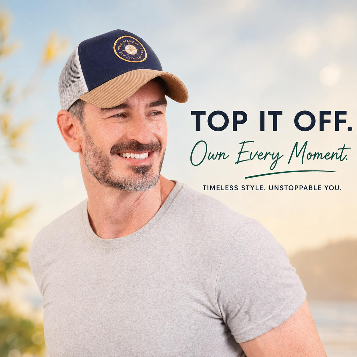 Feathers Cotton Cap for Men & Women | Adjustable Unisex Trucker Hat | Cotton Twill Front & Mesh Back | Styles Caps for Men | Breathable Outdoor Running, Gym & Travel Hats