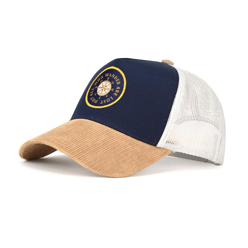 Feathers Cotton Cap for Men & Women | Adjustable Unisex Trucker Hat | Cotton Twill Front & Mesh Back | Styles Caps for Men | Breathable Outdoor Running, Gym & Travel Hats