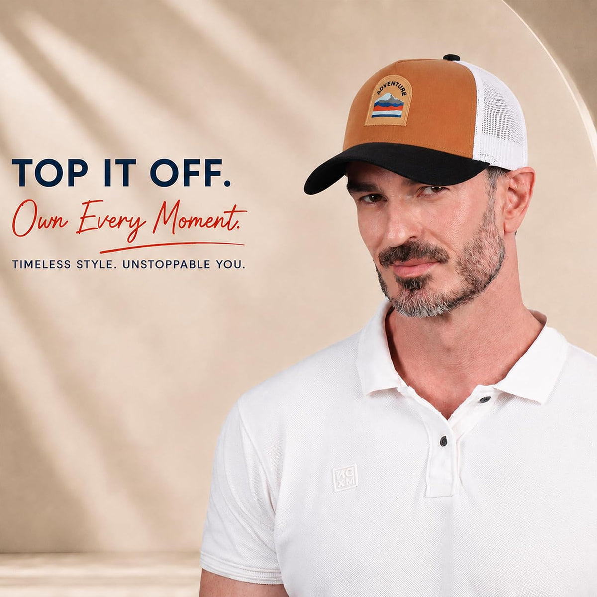 Feathers Cotton Cap for Men & Women | Adjustable Unisex Trucker Hat | Cotton Twill Front & Mesh Back | Styles Caps for Men | Breathable Outdoor Running, Gym & Travel Hats