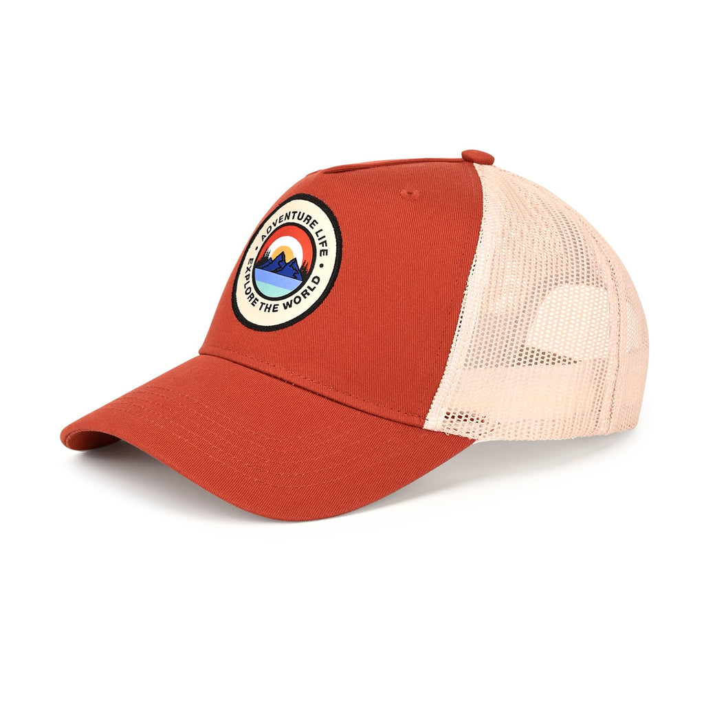 Feathers Cotton Cap for Men & Women | Adjustable Unisex Trucker Hat | Cotton Twill Front & Mesh Back | Styles Caps for Men | Breathable Outdoor Running, Gym & Travel Hats
