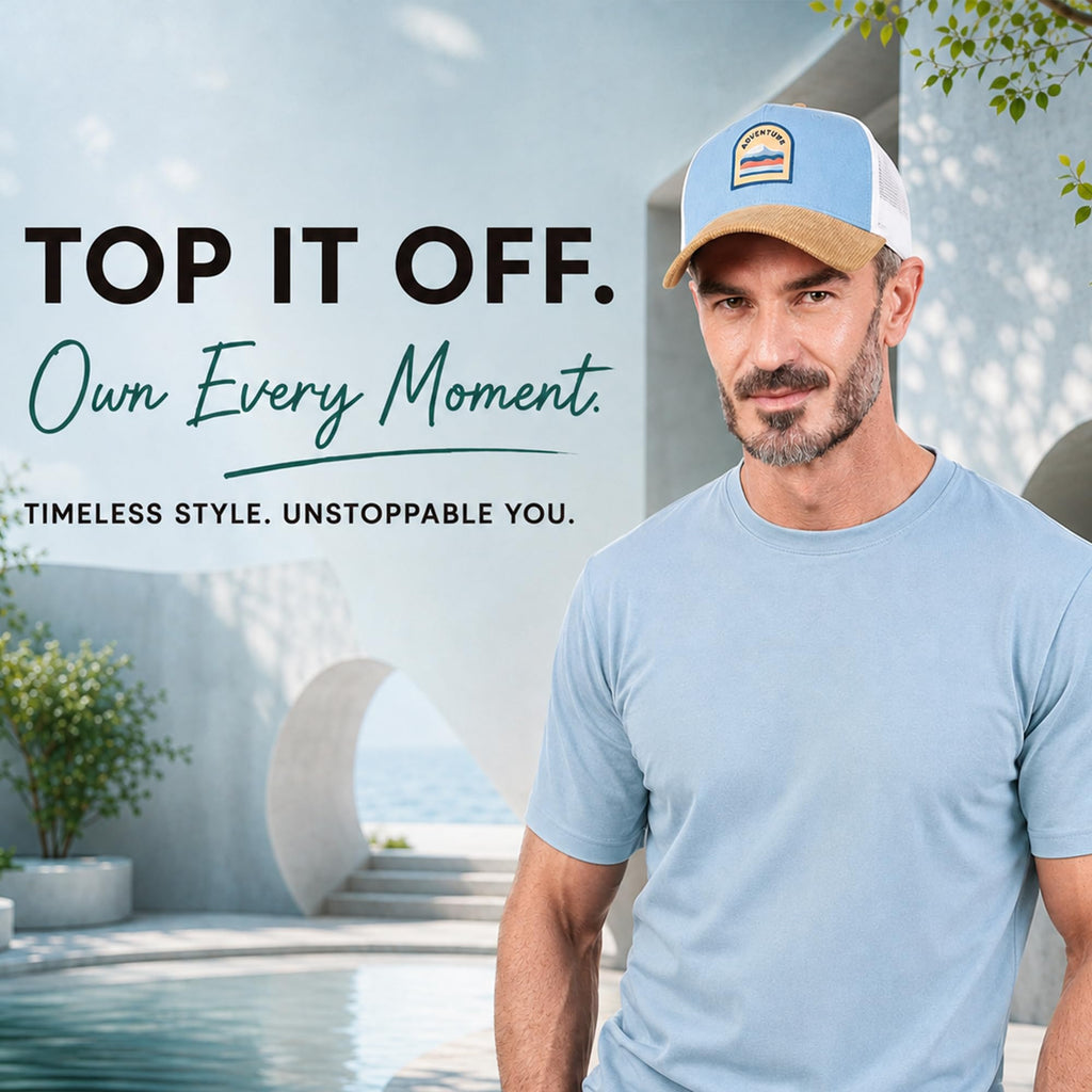 Feathers Cotton Cap for Men & Women | Adjustable Unisex Trucker Hat | Cotton Twill Front & Mesh Back | Styles Caps for Men | Breathable Outdoor Running, Gym & Travel Hats