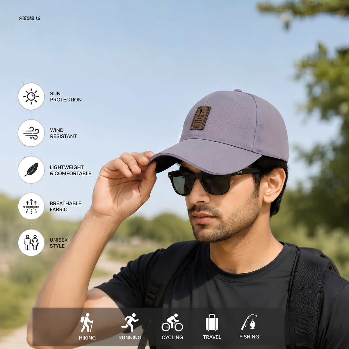 Cap for Men Women Topi Unisex Head Branded Boy's Girl's Caps Adjustable Strap Summer Sports Cricket Gym Dance Cotton Free Size
