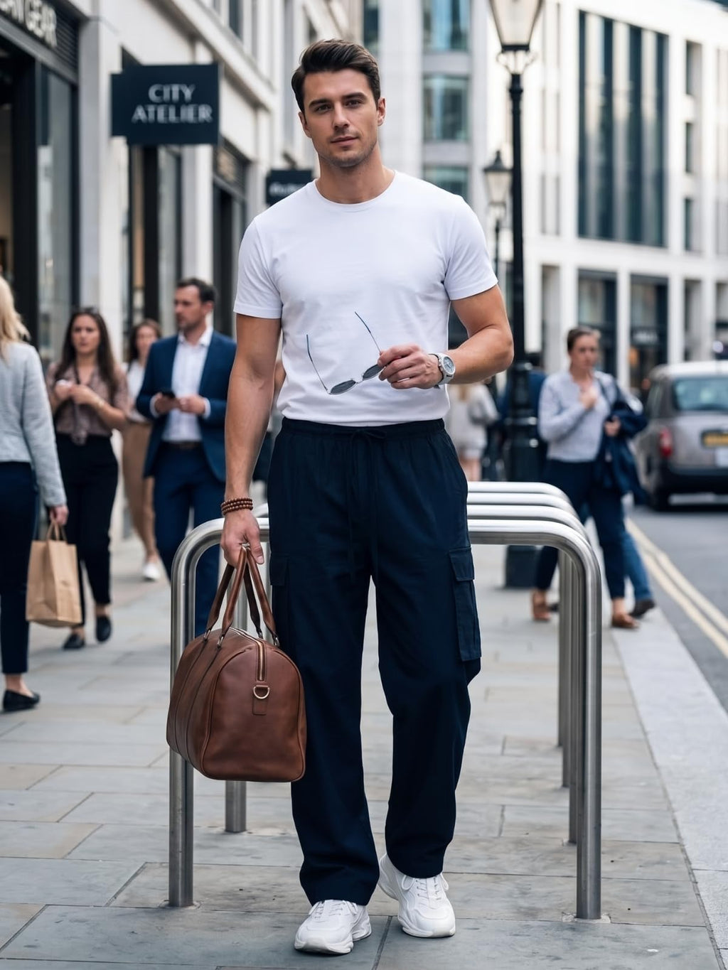 GRECIILOOKS Men's Regular Fit Low Rise Polycotton Cargos | Cargo Track Pant | Loose Fit | Regular Trouser (Available in Plus Size)