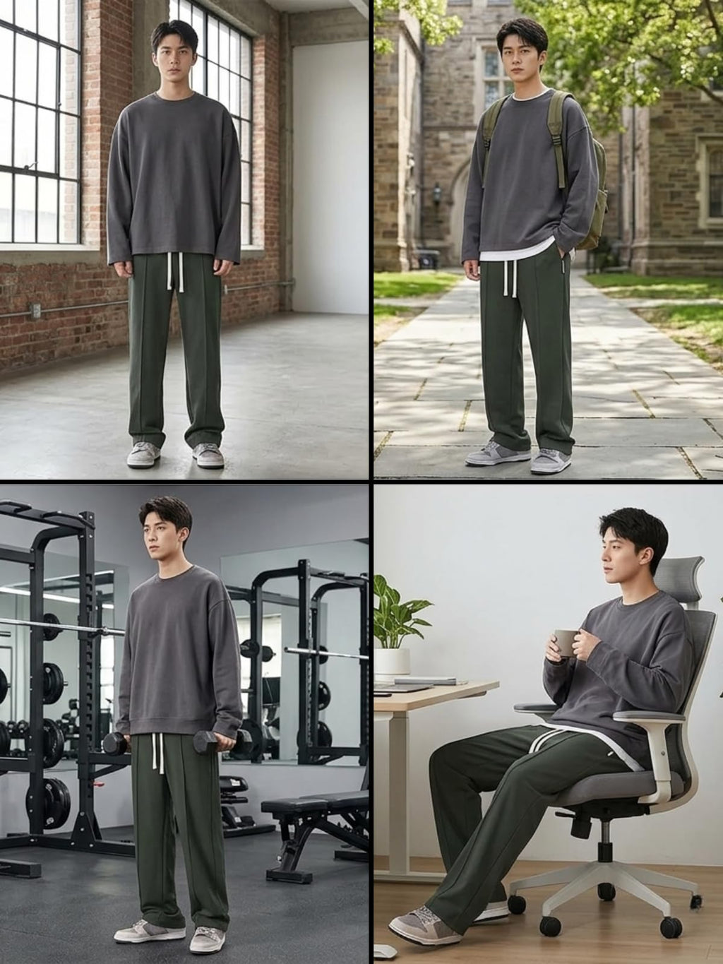 GRECIILOOKS Men's Lycra Cargo Track Pants – Loose Fit Joggers for Men | Korean Style Travel & Lounge Wear with Pockets (Available in Plus Size)