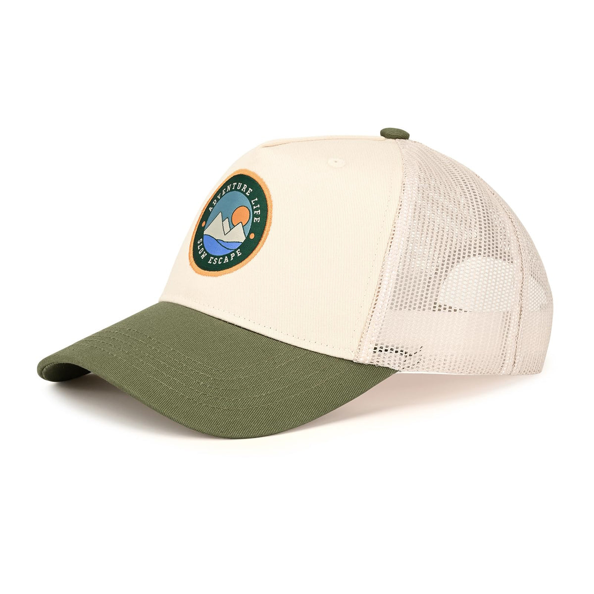 Feathers Cotton Cap for Men & Women | Adjustable Unisex Trucker Hat | Cotton Twill Front & Mesh Back | Styles Caps for Men | Breathable Outdoor Running, Gym & Travel Hats